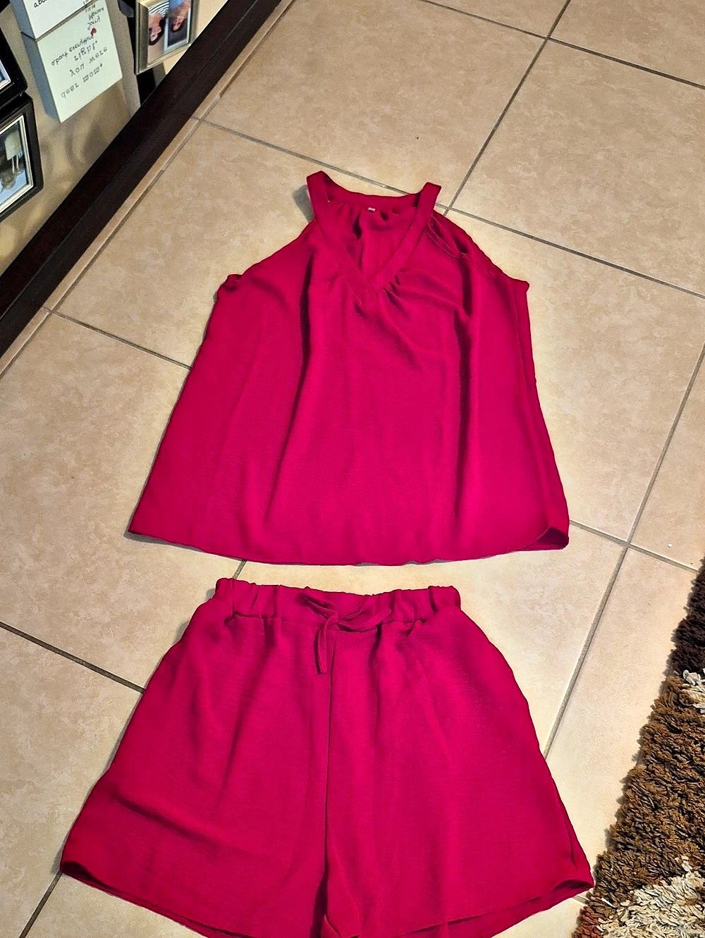 Red Two-Piece Set Size Medium Like New
